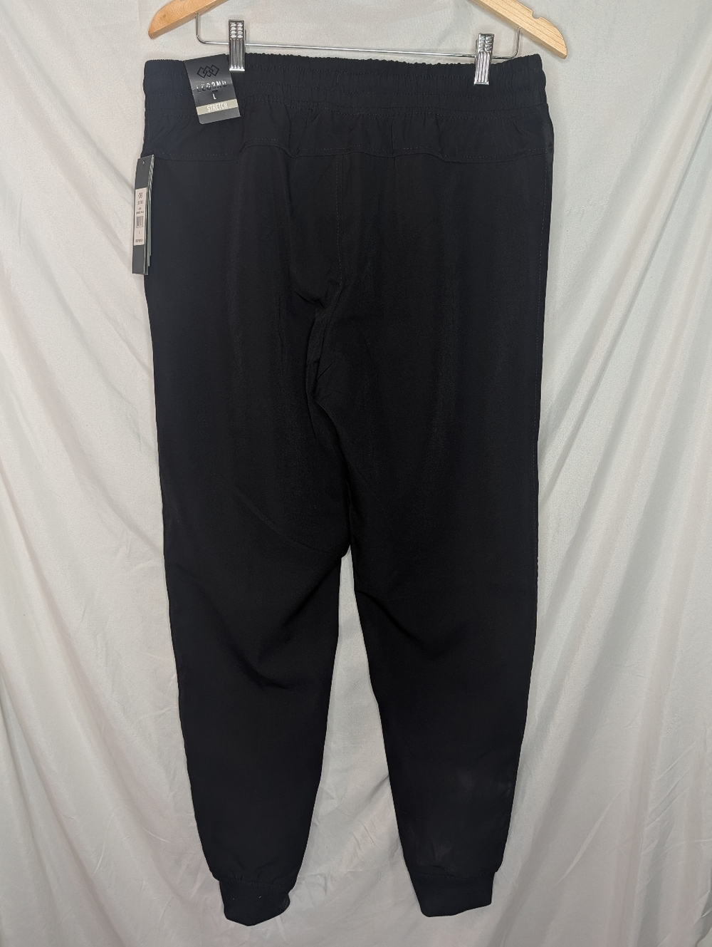 LEG3ND Men's Black Comfort Fit Drawstring Jogger Pants, Large - Picture 2 of 16
